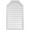 Ekena Millwork Octagonal Top Surface Mount PVC Gable Vent w/ 2"W x 1-1/2"P Brickmould Frame, 24"W x 40"H GVPOT24X4002SN - alternate 1